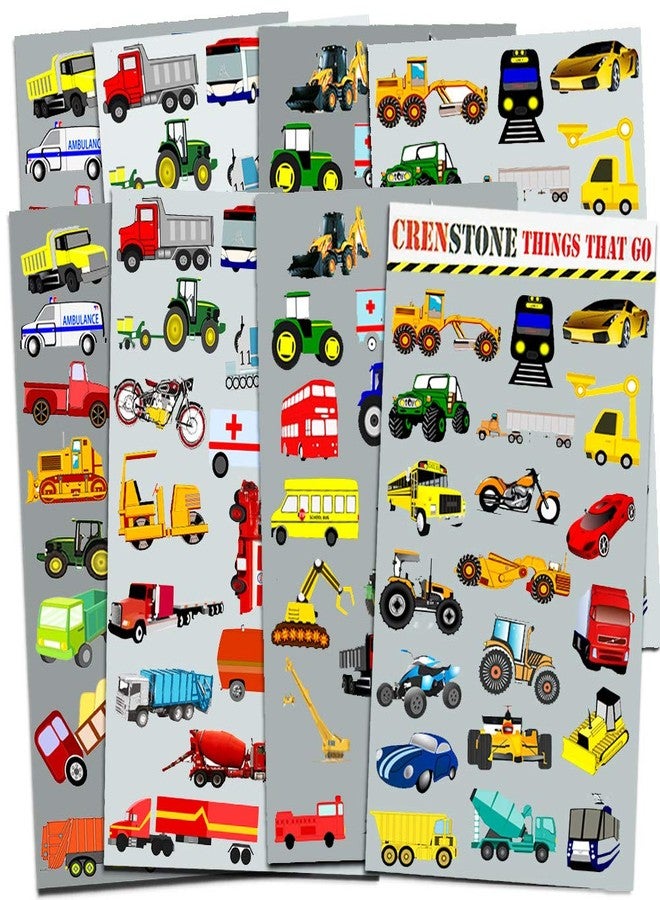 INFUN Cars and Trucks Stickers Party Supplies Pack Toddler - Over 160 Stickers for Toddler Boys and Girls (Cars, Fire Trucks, Construction, Buses & More!) - Image 1