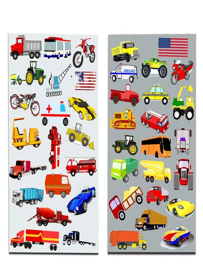 INFUN Cars and Trucks Stickers Party Supplies Pack Toddler - Over 160 Stickers for Toddler Boys and Girls (Cars, Fire Trucks, Construction, Buses & More!) - Image 4