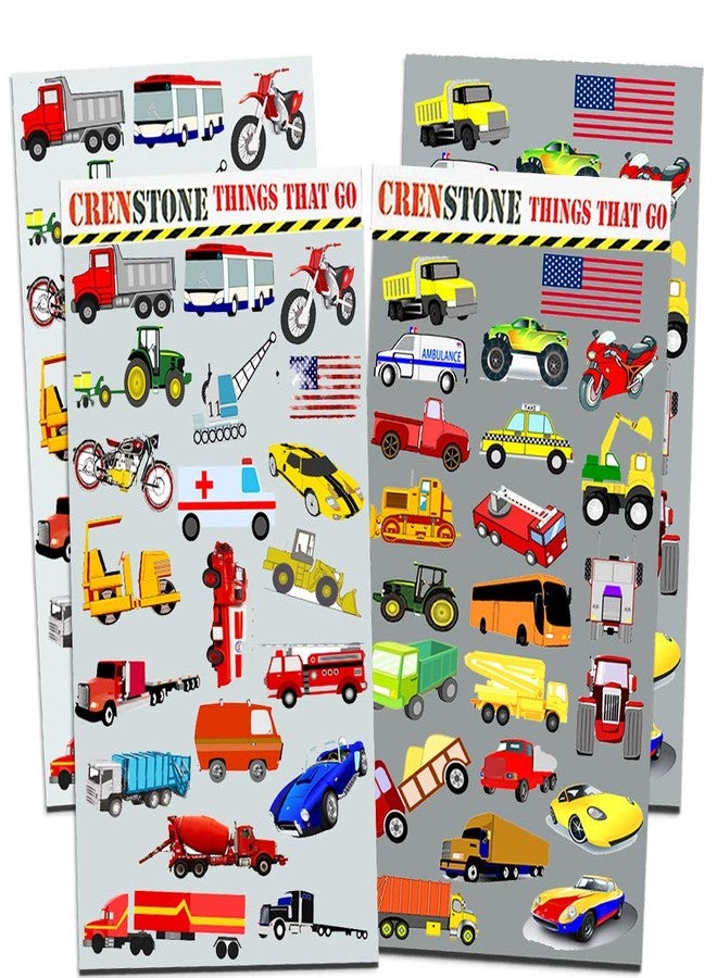 INFUN Cars and Trucks Stickers Party Supplies Pack Toddler - Over 160 Stickers for Toddler Boys and Girls (Cars, Fire Trucks, Construction, Buses & More!) - Image 3