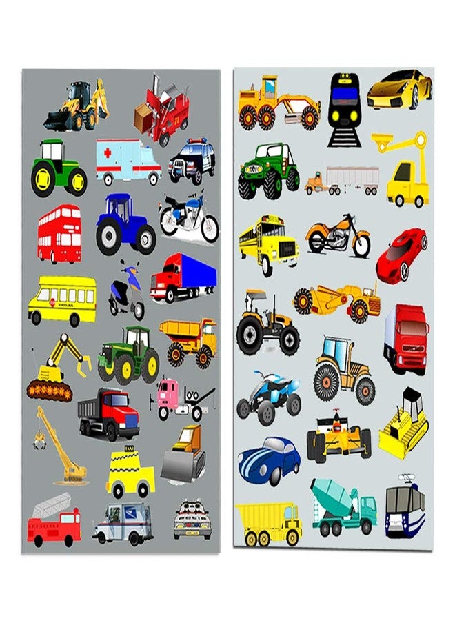 INFUN Cars and Trucks Stickers Party Supplies Pack Toddler - Over 160 Stickers for Toddler Boys and Girls (Cars, Fire Trucks, Construction, Buses & More!) - Image 5