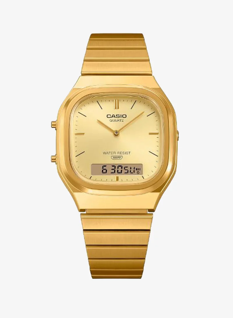 Casio  Unisex's Stainless Steel Analog & Digital Watch AQ-240EG-9ADF - 35.8 mm  | Best Price UAE