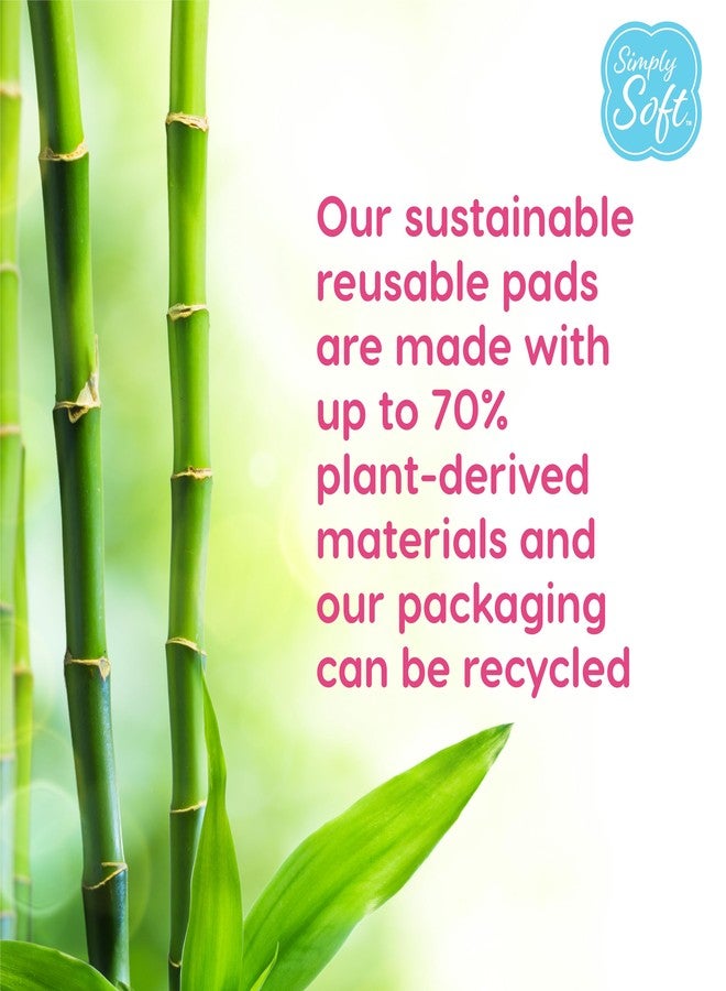 Medline Simply Soft Reusable Cotton Rounds, 14 Count, Makeup Remover Pads for All Skin Types, Sustainable, Minimizes Waste, Dermatologically Tested (7 Rounds and 7 Squares with 1 Washable Mesh Bag) - Image 2