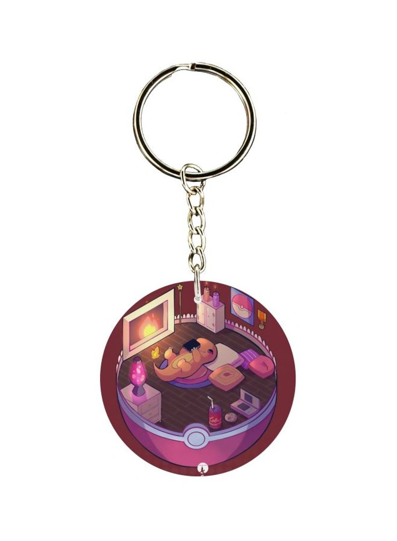RKN Single Sided Charmander Themed Keychain