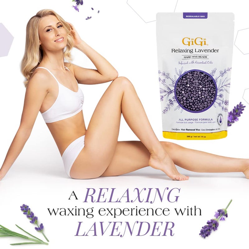 GiGi Hard Wax Beads for Hair Removal - Relaxing Lavender, Waxing Beads for Face, Body, and Sensitive Areas, 14 oz - Image 3