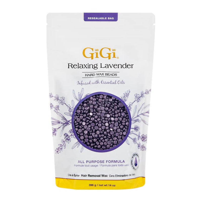 GiGi Hard Wax Beads for Hair Removal - Relaxing Lavender, Waxing Beads for Face, Body, and Sensitive Areas, 14 oz - Image 1