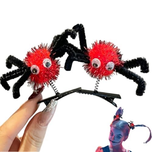 TLISMI Halloween Party Hair Clips for Women & Kids – Funny Spider Hair Accessories with Googly Eyes & Spring Legs – Cute Scary Party Favors for All Saints’ Day, Trick or Treat, Cosplay & Theme Events - Image 1