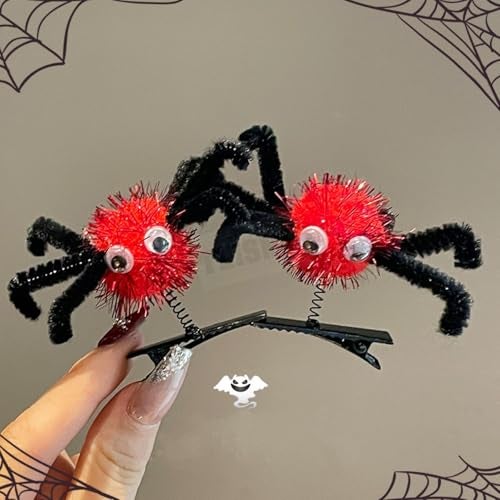 TLISMI Halloween Party Hair Clips for Women & Kids – Funny Spider Hair Accessories with Googly Eyes & Spring Legs – Cute Scary Party Favors for All Saints’ Day, Trick or Treat, Cosplay & Theme Events - Image 4