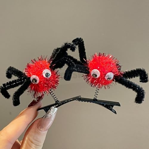 TLISMI Halloween Party Hair Clips for Women & Kids – Funny Spider Hair Accessories with Googly Eyes & Spring Legs – Cute Scary Party Favors for All Saints’ Day, Trick or Treat, Cosplay & Theme Events - Image 5