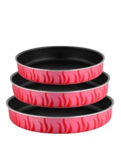 Extra 3-piece round oven tray set for baking and pizza, high-thickness, non-stick, made of original Teflon, sizes 28/30/32 cm  - Image 1