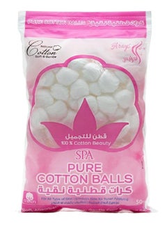 Alarayes 100% Pure Cotton Balls - 50 Pcs  - Image 1