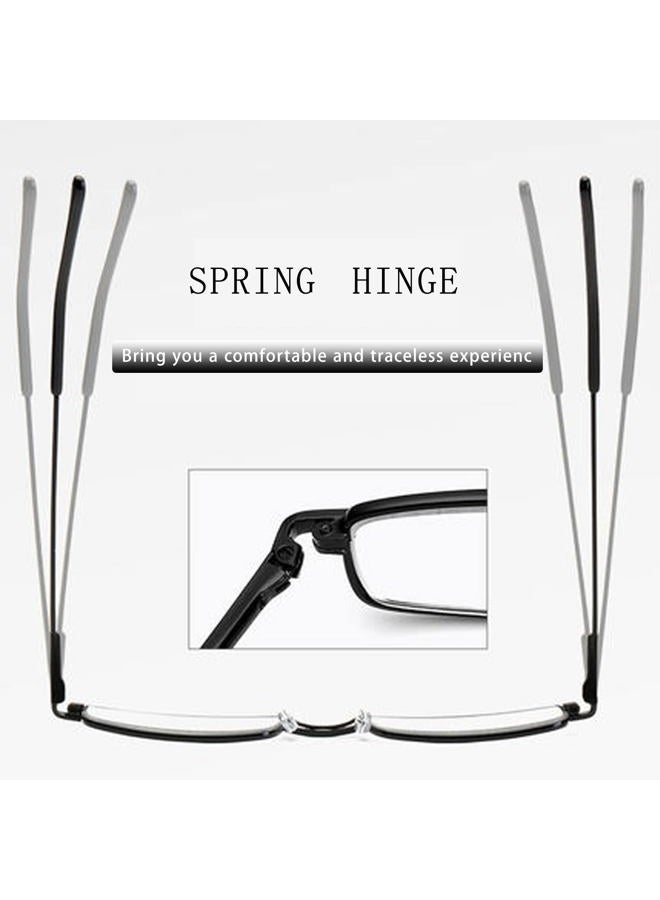 Viseng Slim Mini Metal Reading Glasses Compact Lightweight Portable Readers with Glasses Case for Reading Case,Black+Black+1.0 - Image 3