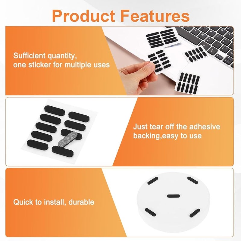 Patikil 23mm Laptop Rubber Feet 10 Pack Anti Skid Pads Replacement Black - Image 4