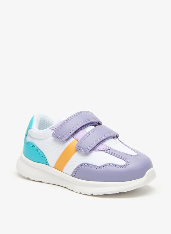 Barefeet Colourblock Sneakers with Hook and Loop Closure