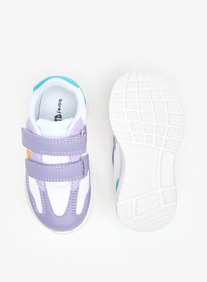 Barefeet Colourblock Sneakers with Hook and Loop Closure