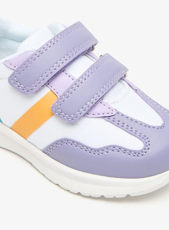 Barefeet Colourblock Sneakers with Hook and Loop Closure