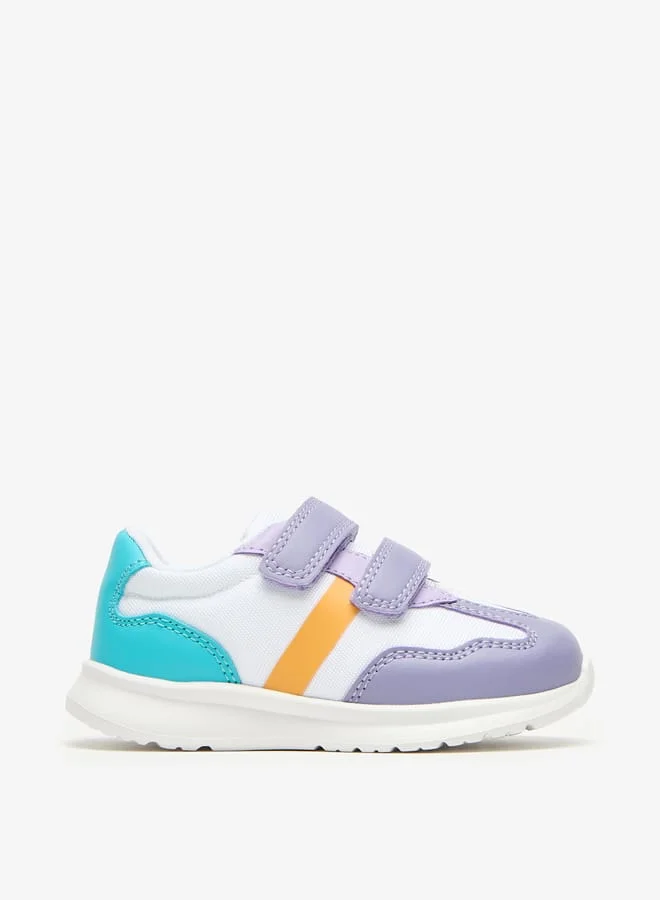 Barefeet Colourblock Sneakers with Hook and Loop Closure