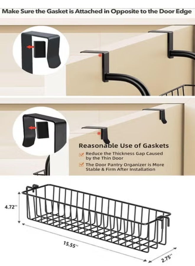 KLNAMAEAAN منظم المخزن فوق الباب - رف تخزين معدني ب 6 طبقات مع أرفف قابلة للفصل لتنظيم المطبخ والمخزن - Image 4