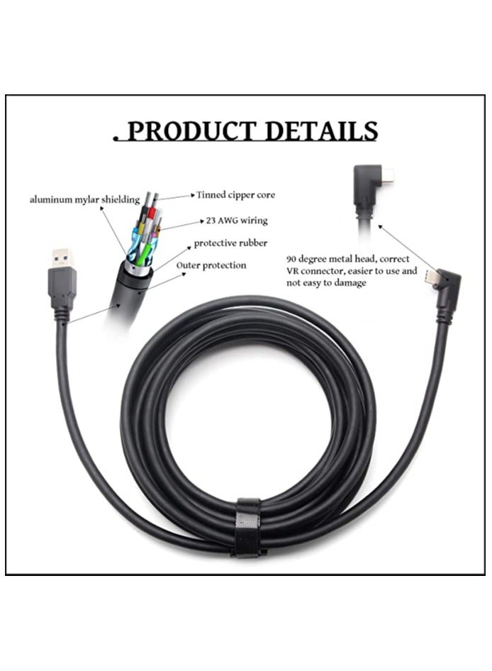 Beauenty Link Cable Compatible for Oculus Quest 2 Fast Charing and PC Data Transfer USB C 3.2 Gen1 Cable for VR Headset and Gaming PC - Image 2