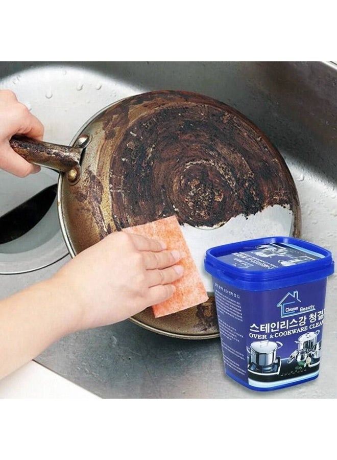 كلينر بيوتي كريم تنظيف وتلميع الفولاذ المقاوم للصدأ والكروم – مزيل بقع وصدأ وأكسدة سريع وفعال للأواني والأسطح المعدنية – منظف مطابخ وأدوات منزلية للحصول على لمعان كالمرآة - 500 جرام - Image 1
