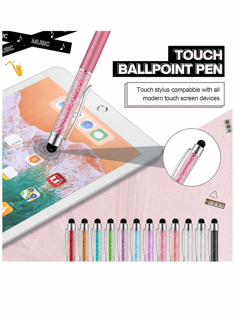 Y&D Ballpoint Pens, Advertising Pen, Rhinestone Capacitive Touch Screen for Office Pen Crystal Stylus Colleague Co-worker, 12 Pieces  - Image 3