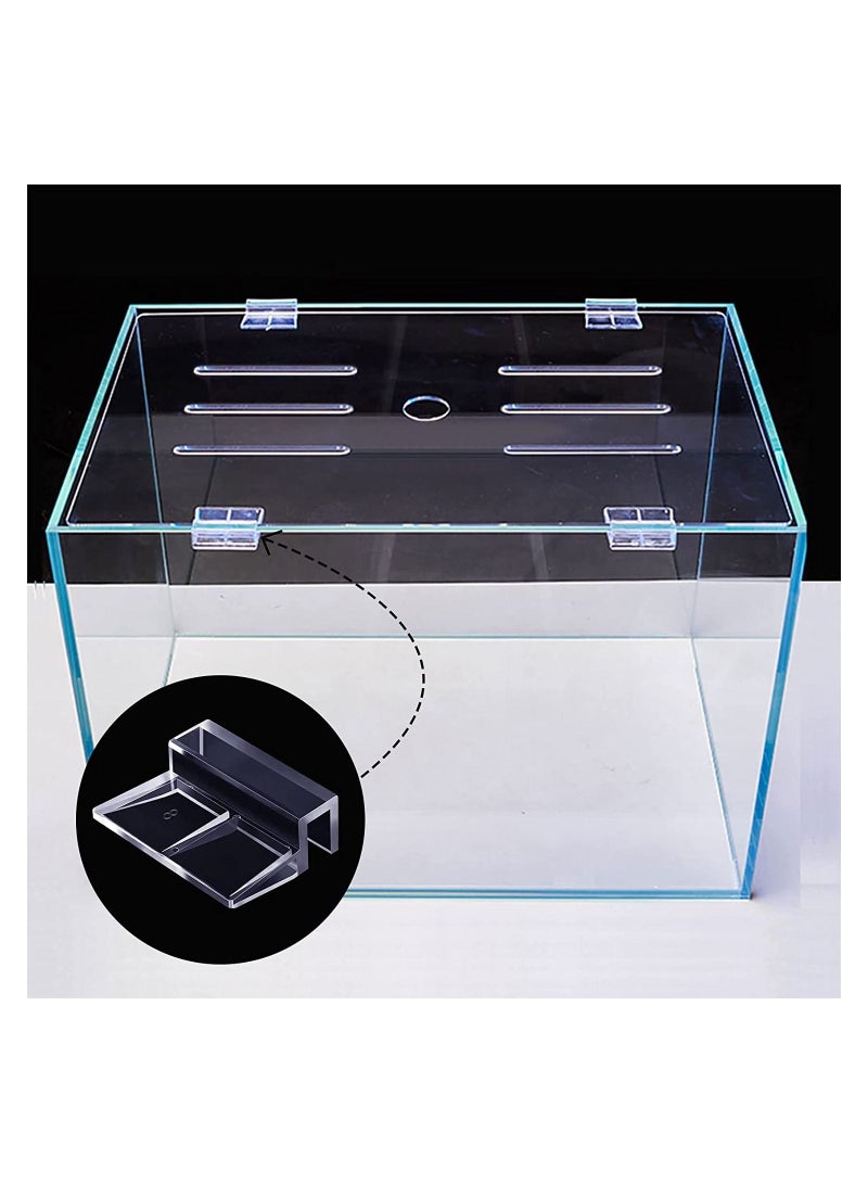 8 قطعة مشبك غطاء زجاجي لحوض السمك ، حامل دعم أكريليك شفاف ، مشابك غطاء حوض السمك ، لخزان حوض السمك (12 مللي متر) - Image 4