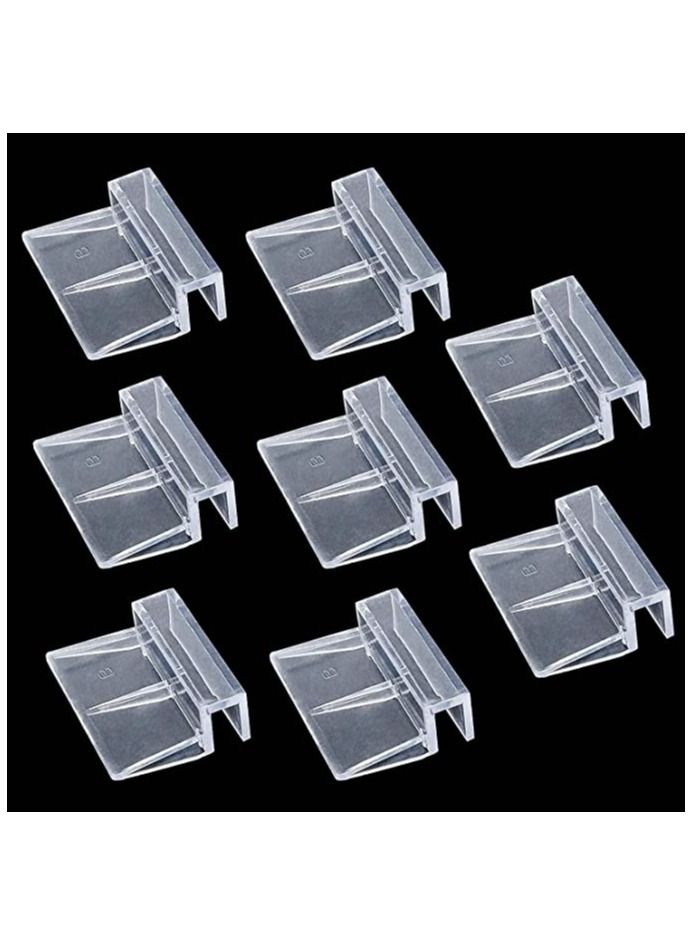 8 قطعة مشبك غطاء زجاجي لحوض السمك ، حامل دعم أكريليك شفاف ، مشابك غطاء حوض السمك ، لخزان حوض السمك (12 مللي متر) - Image 1