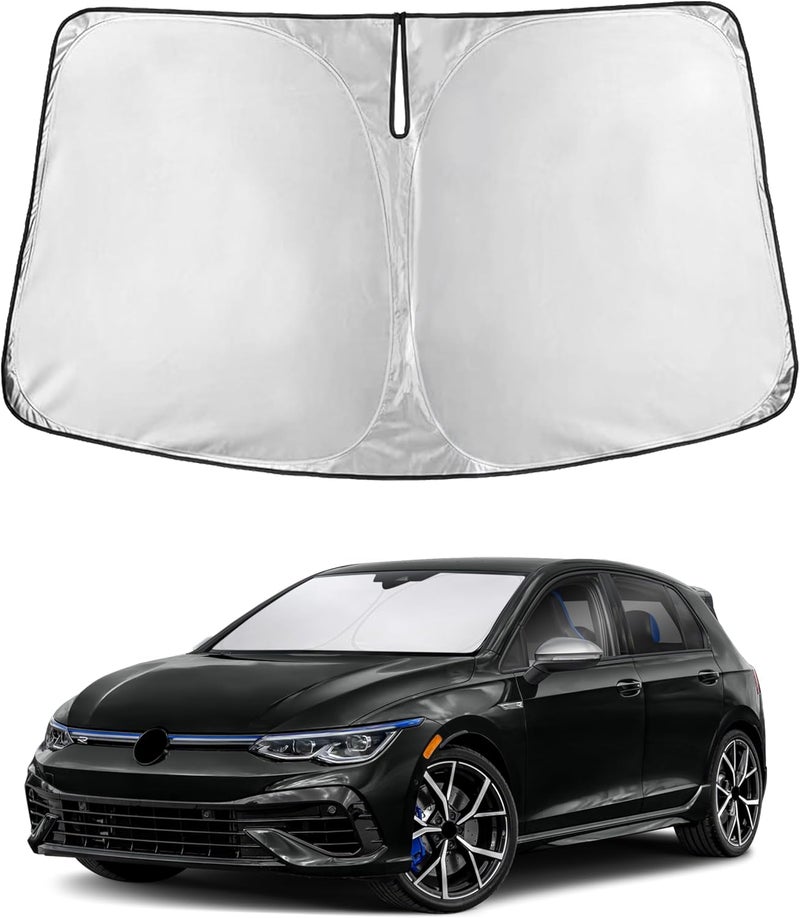 Windshield Sunshade for Volkswagen Golf MK8 (2022–2025) - Custom Fit Front Window Sun Shade - Image 1