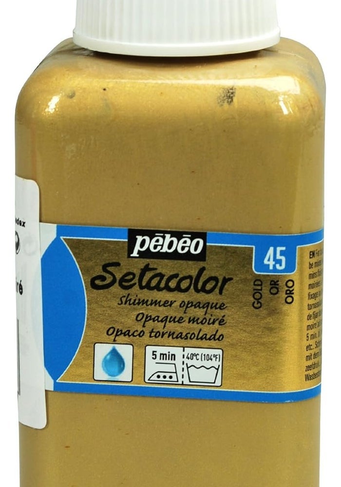 Pebeo Setacolor Shimmer Opaque Fabric Paint - 8 Fl Oz (Shimmer Gold)