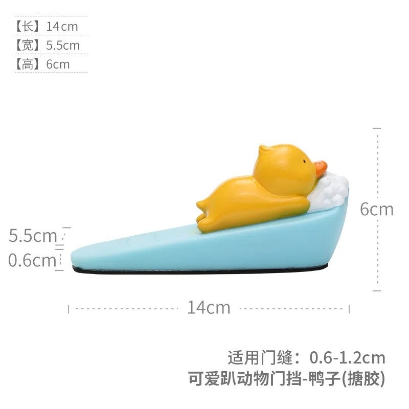 Bluejw Baby Safety Door Stopper - Cute Cartoon Silicone Door Wedge, Finger Pinch Guard, Door Jam Catcher Block - Home Office Stops Tools - Image 1