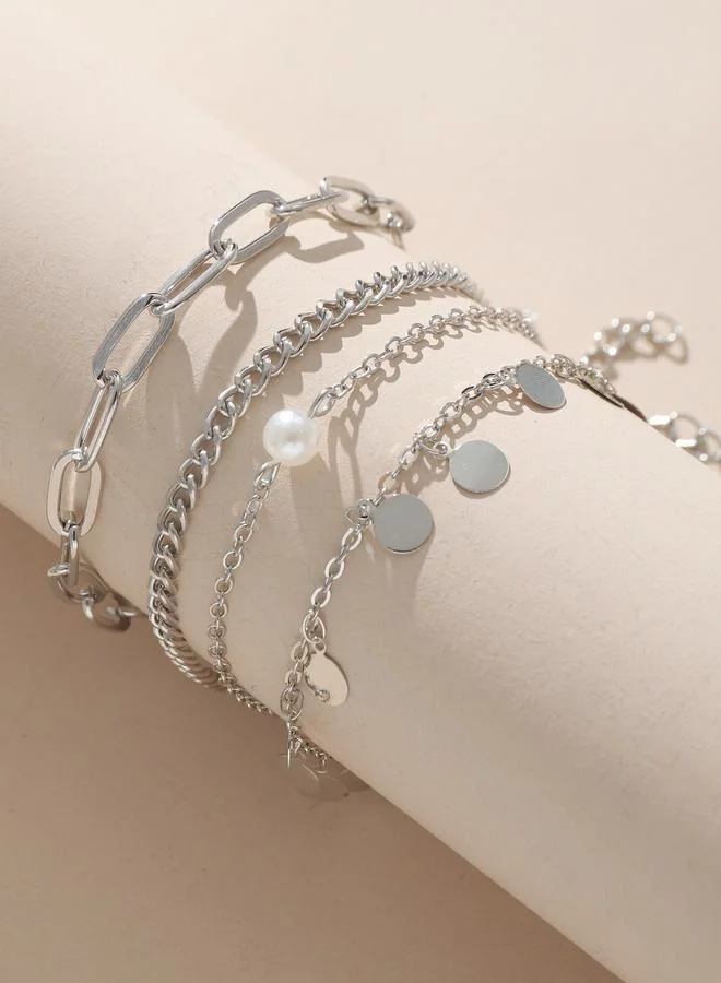 Take Two  Set of 4 - Round Drop Bracelets for Women | Best Price UAE