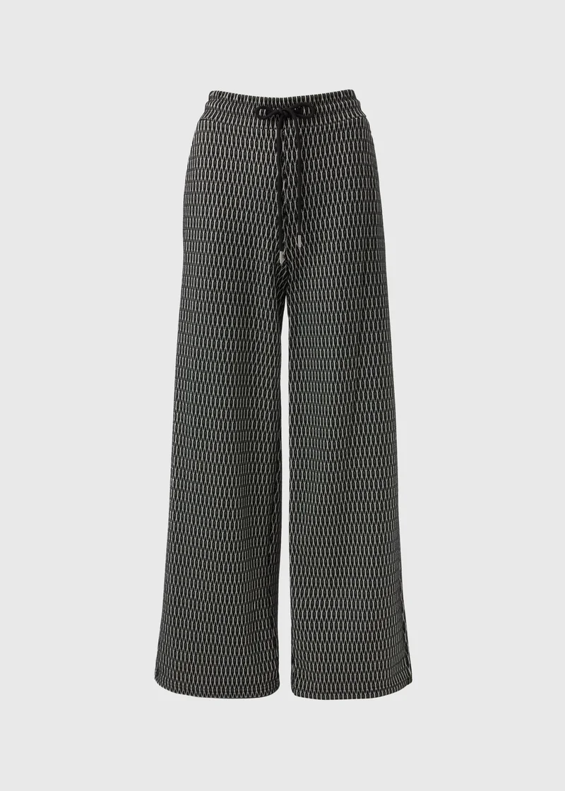 Matalan Black Jacquard Wide Leg Trousers