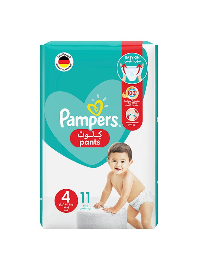 بامبرز حفاضات بيبي دراي، مقاس 4، وزن 9-14 كجم، جوانب مطاطية لملاءمة أفضل وحماية أكبر ضد التسرب، 11 حفاض للأطفال - Image 2