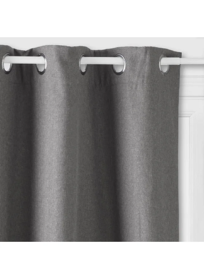 atmosphera 8-Eyelet Tim Insulating Polyester Standard Curtain Dark Grey 140 x 260 cm 146347L