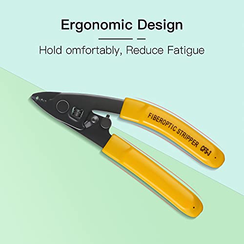 Duogalia 3PC CFS-3 Fiber Optic Stripper 3 Port Hole Fiber Optic Stripping Tool with 6" handle - Hex Key Adjustable For Jacket, Buffer, and 125μm-250μm Coating Stripping - Image 2