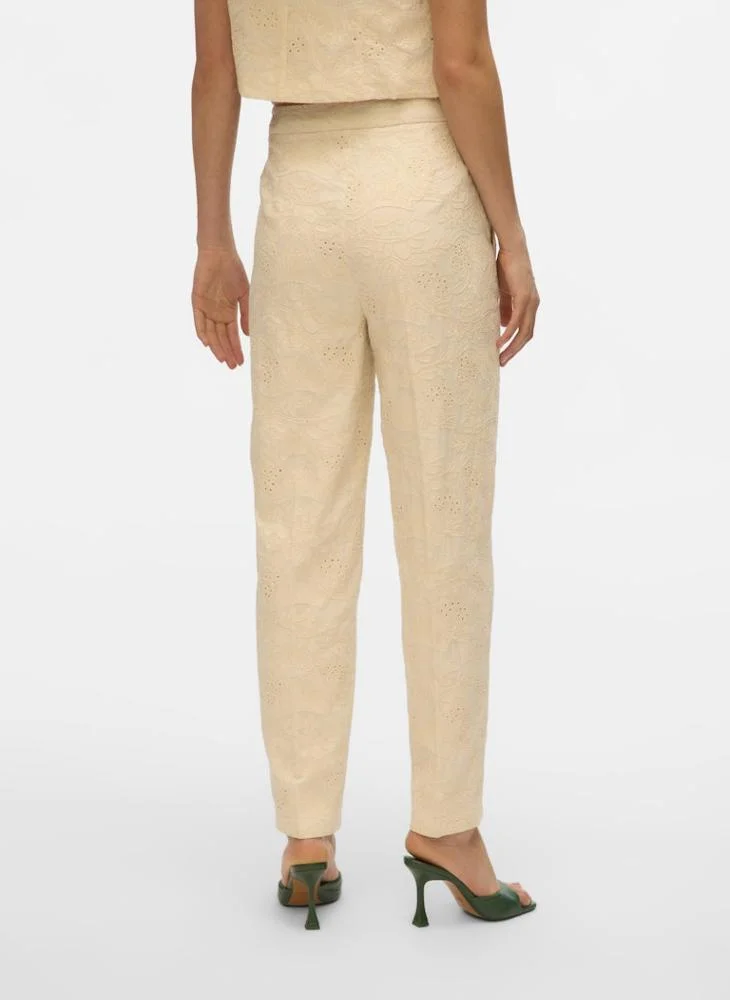 فيرو مودا Embroidered High Waist Pants