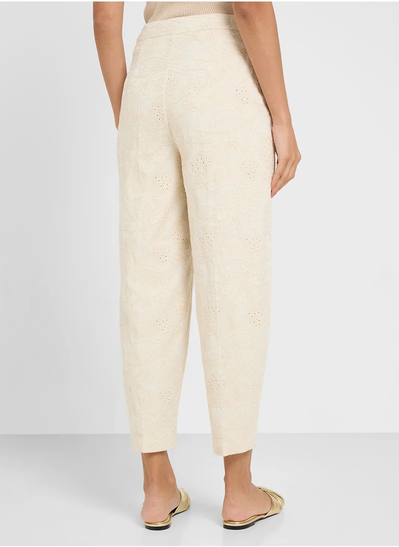 فيرو مودا Embroidered High Waist Pants