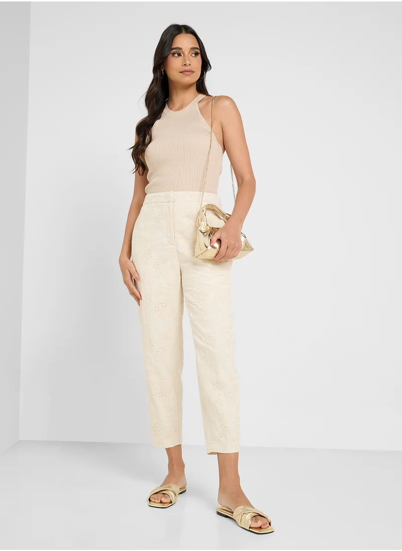 فيرو مودا Embroidered High Waist Pants