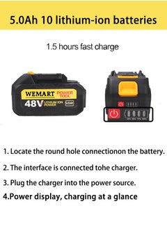 48V Drill and Angle Grinder Tool Set,Grinder Tool,Electric Screwdriver,Grinder,Power Tools Drill Set,Tool Kit,With 2*5.0Ah Batteries and Fast Charger - pzsku/ZC0C851DD91AC197474A4Z/45/_/1723440442/f53aad63-c9cd-4cdf-a780-f1f915ea1478