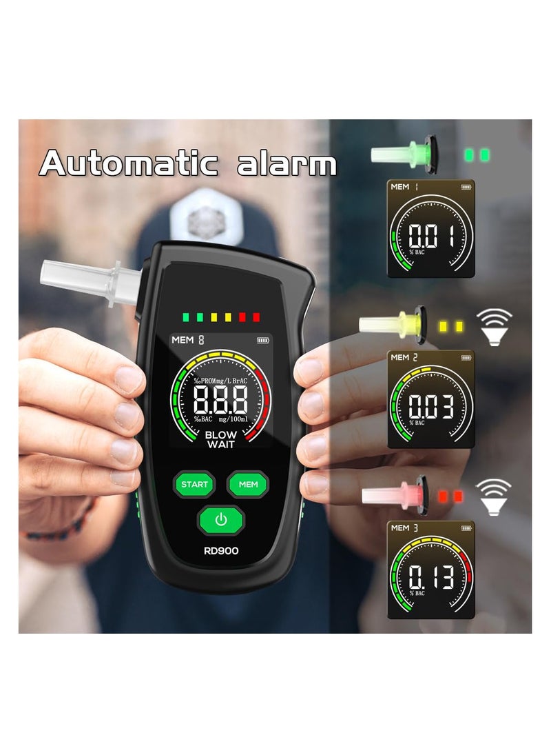 SYOSI High Precision Portable Breathalyzer - LCD Alcohol Tester for Personal and Professional Use, Accurate Breath Analyser with Multiple Testing Standards, Fast and Accurate Breathalyzer for Safe Driving - Image 3