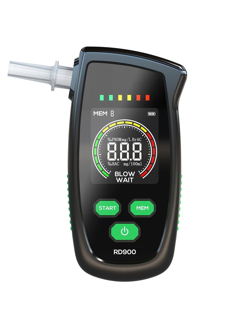 SYOSI High Precision Portable Breathalyzer - LCD Alcohol Tester for Personal and Professional Use, Accurate Breath Analyser with Multiple Testing Standards, Fast and Accurate Breathalyzer for Safe Driving - Image 1