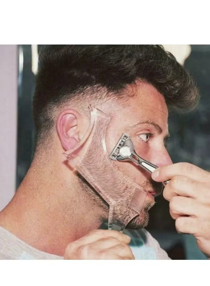 Men Beard Shaping Tool Styling Comb Template Shaving Shape Guide Cut - Image 2