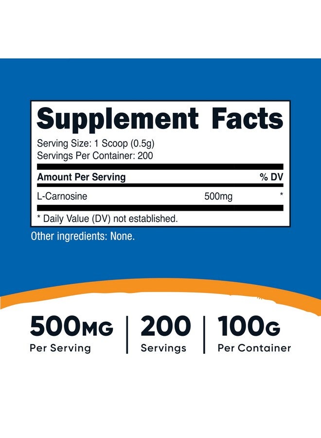 مسحوق إل-كارنوزين من نيوتريكوست 100 جرام (200 وجبة) - غير معدّل وراثيًا - Image 2