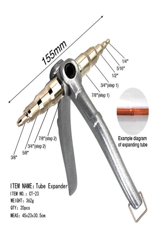 Generic - Copper Pipe Flaring and Expanding Tool Pipe Copper Pipe Tube Swaging Tool Expander Drill Bit Assortment Kit Hand Expanding Tool Refrigeration Tools Tube Expander - Image 1
