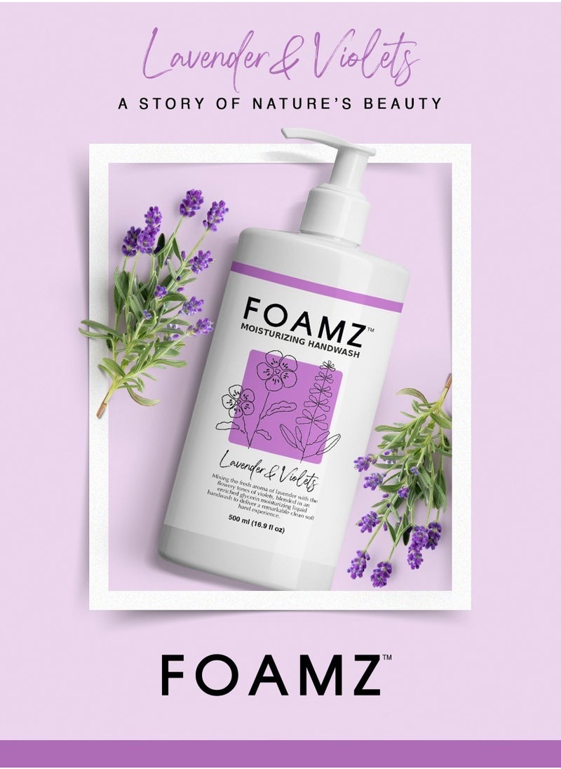 FOAMZ - Liquid Hand Wash With Lavender and Violets Scents 500 ml - Image 1
