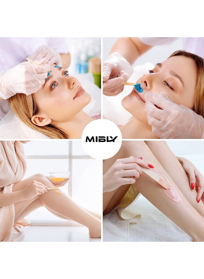 Mibly 4 Style 300 Pcs Assorted Wooden Wax Sticks for Body Legs Face and Small Medium Large Sizes Eyebrow Waxing Applicator Spatulas for Hair Removal or Wood Craft Sticks - Image 4