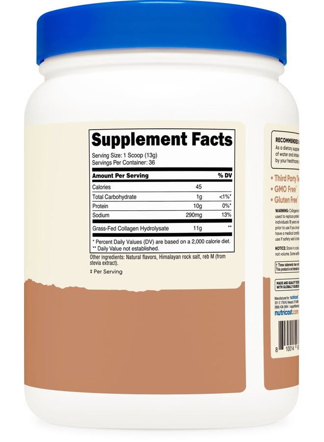 Nutricost Grass-Fed Collagen Powder 1LB (454 G) (Salted Caramel) - Grass Fed Bovine Collagen Hydrolysate - Collagen Peptides - Image 5