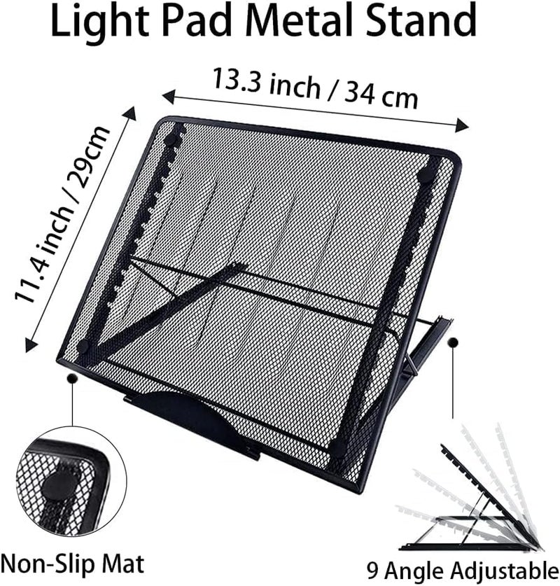 sponake A3s Light Pad Kit with Metal Stand - LED Board for Diamond Painting - USB Powered Tracing Light Box for 5D Diamonds Paint | Sketching | Drawing | Vinyl Weeding | Animation - Image 4