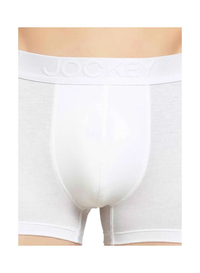 Jockey WHITE IC25 Men Tencel Micro Modal Cotton Elastane Stretch Trunk with Natural Stay Fresh Properties for Men | Best Price UAE