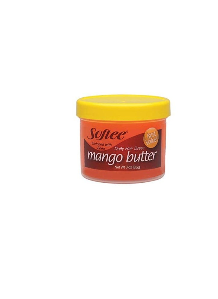 Softee Softee Softee mango butter daily hair dress 3 ounce, Orange, 3 Ounce 
