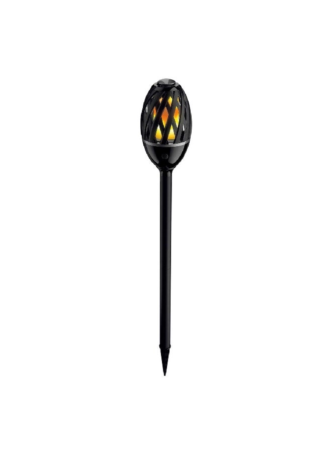 LUCECO - Lightweight and Portable Flame Effect LED Torch Black 11.5 x 15.5 x 27.3 cm LEXFLAMEBKHQ18-ASS - Image 1